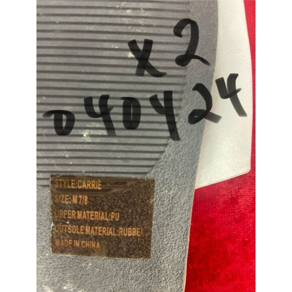 Charles Albert White Carrie Size Extra Large Women's Sandals - Picture 4 of 4